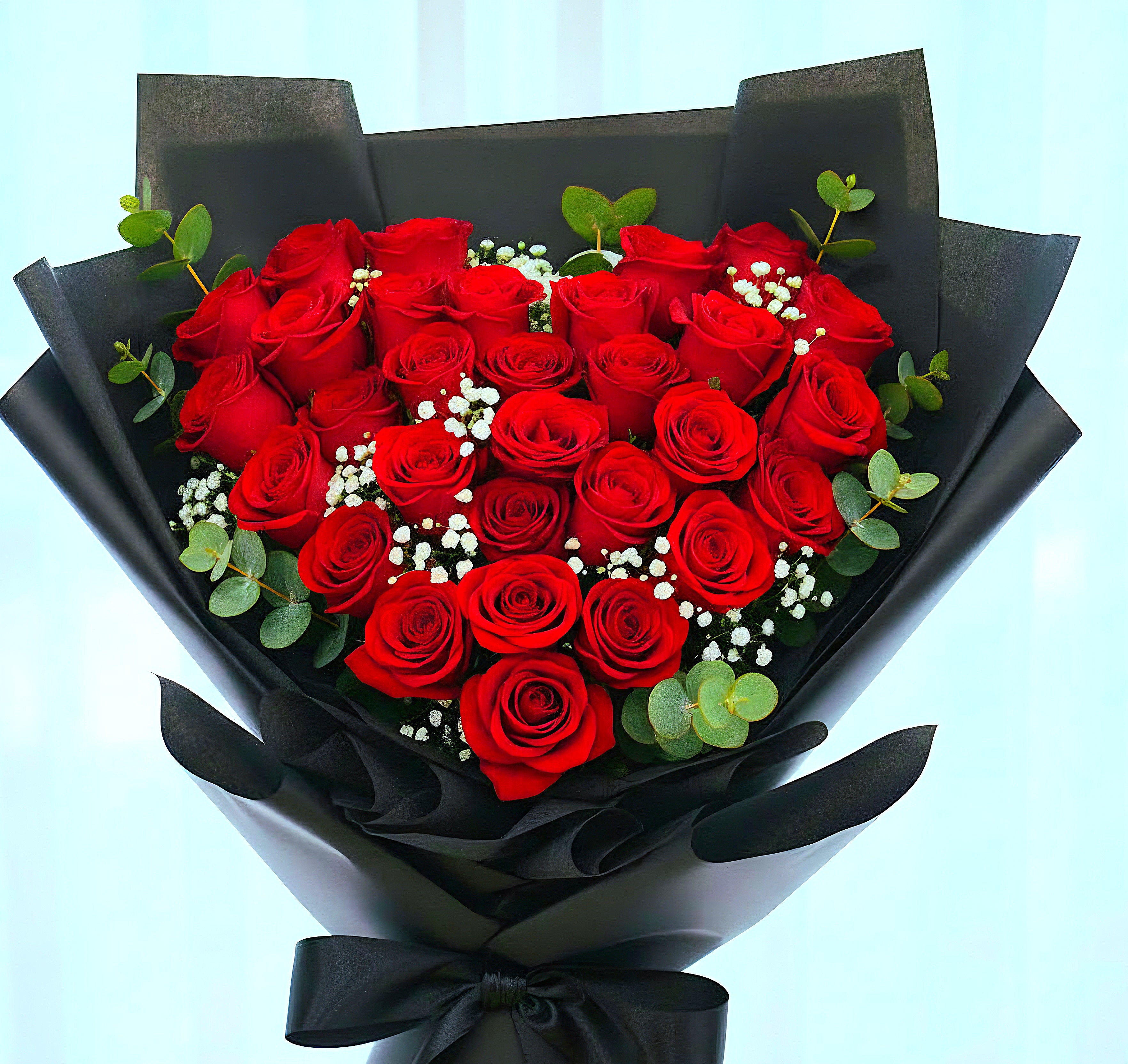 (紅色) 玫瑰心形20枝花束 Mr.034