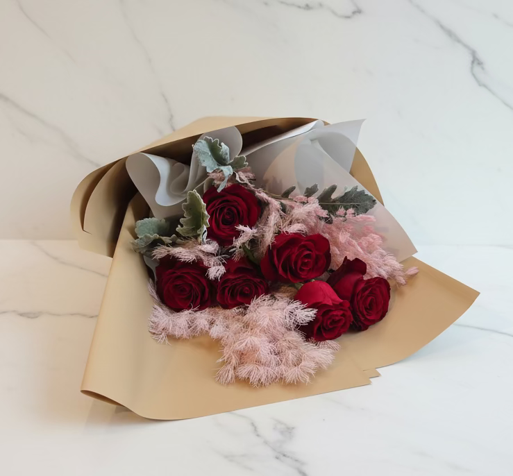 (紅色) 玫瑰6枝花束 Mr.331