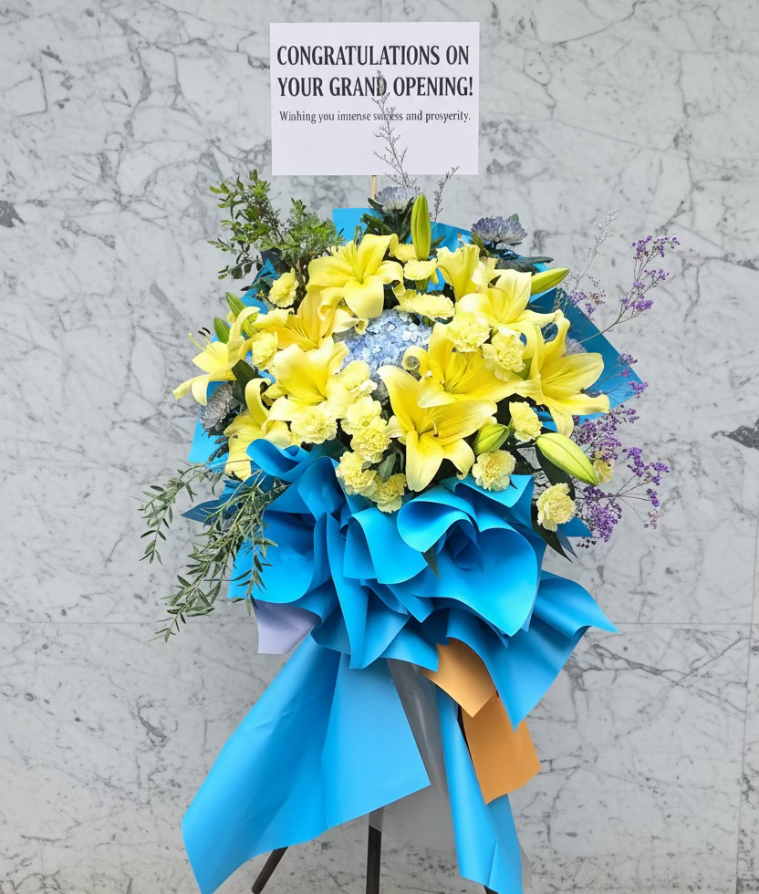 【韓式花藝包裝風格】首爾之光．開幕誌慶花籃｜開業大吉首選 (限時特惠款0412)