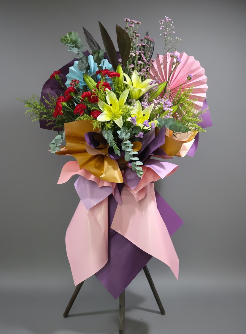 日式摺扇精緻開幕賀禮花架 Mr.0430（九龍區免費送貨）