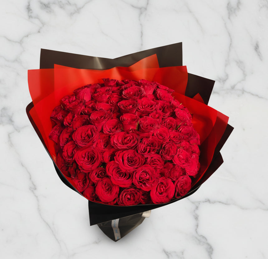 (紅色) 玫瑰99枝花束 Mr.037 免費送貨