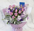 (紫色) 玫瑰12枝桔梗花束 Mr.032