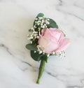 (粉紅色)玫瑰襟花 Mr.004