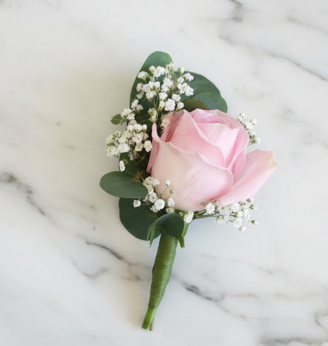 (粉紅色)玫瑰襟花 Mr.004