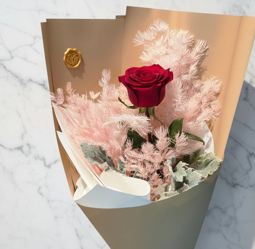 (紅色) 玫瑰1枝花束 Mr.0333