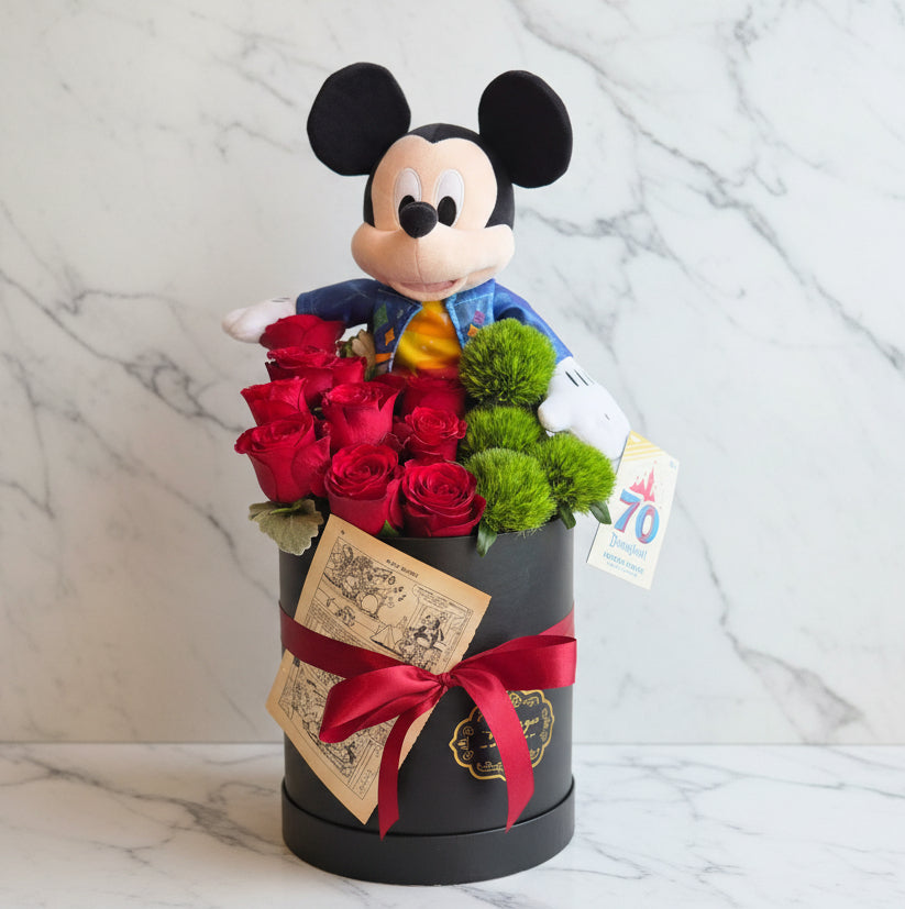 美國米奇玫瑰花盒 box.70（歐洲明信片免費贈送 💌）